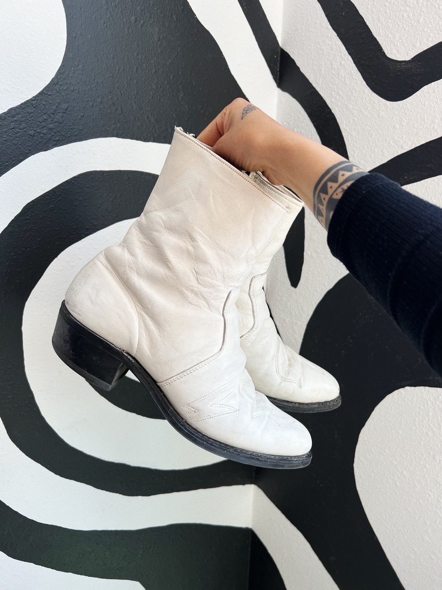 White cowboy boots on sale topshop